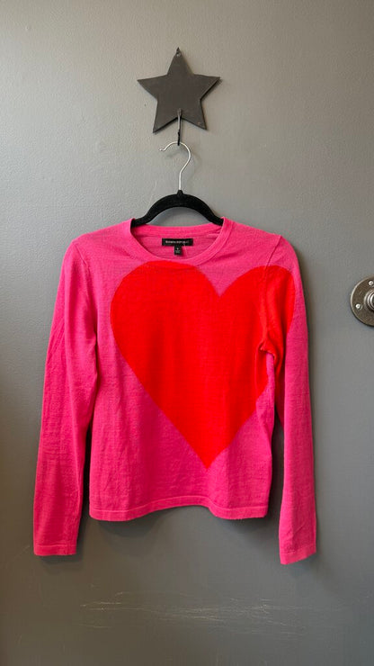 Merino Blend Giant Heart Sweater