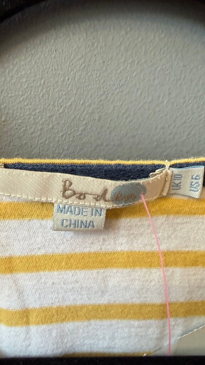 Yellow Stripe Boatneck TShirt