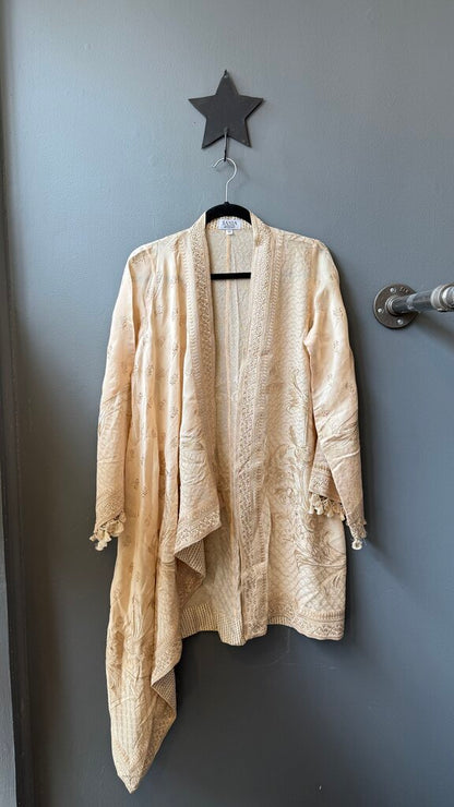 Embroidered Long Cardigan Jacket