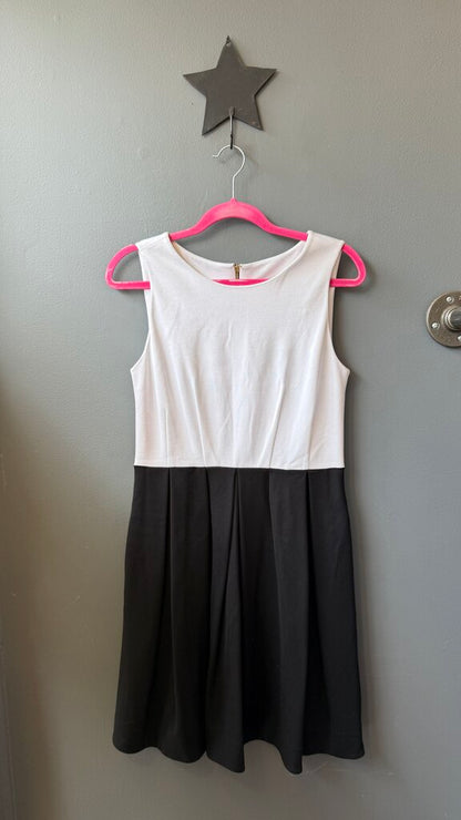 Ponte Colorblock Fit Flare Dress