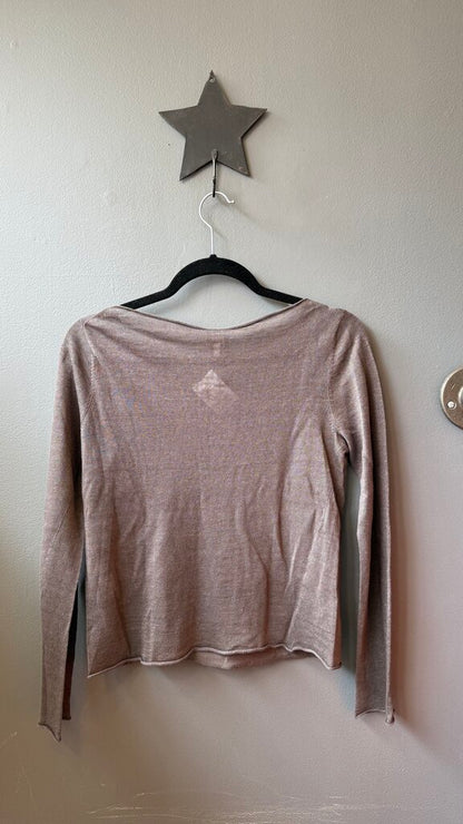 Linen Boatneck Sheer Sweater