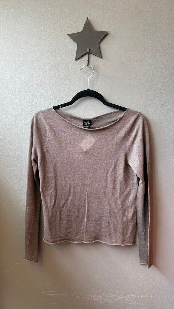 Linen Boatneck Sheer Sweater
