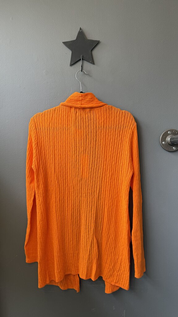 Cableknit Cotton Cashmere Open Cardigan Sweater