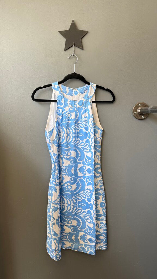 Silk Vintage High Neck Dress
