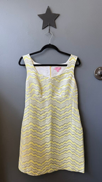 Metallic Jacquard Dress
