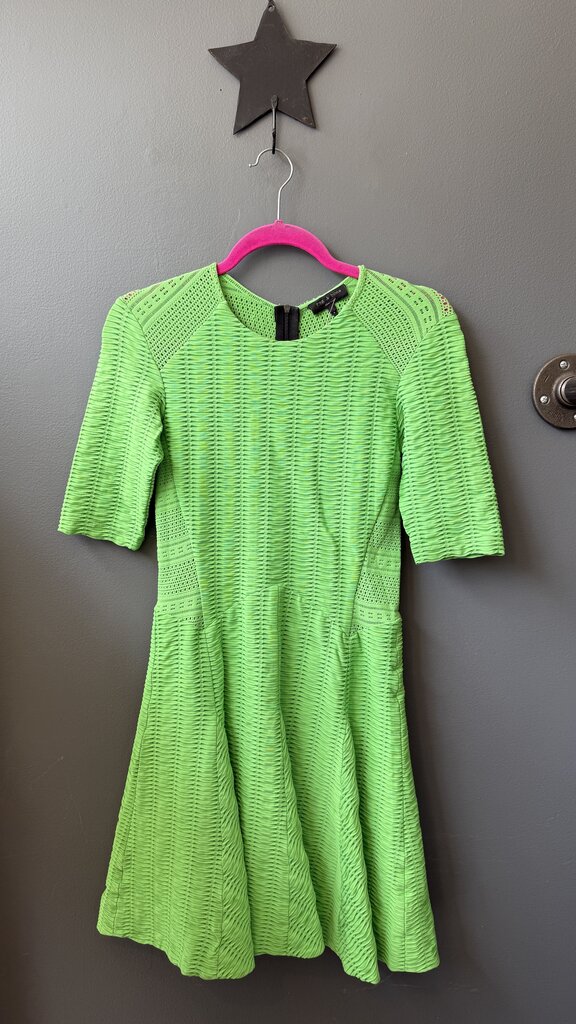 Stretch Lasercut Fit Flare Dress