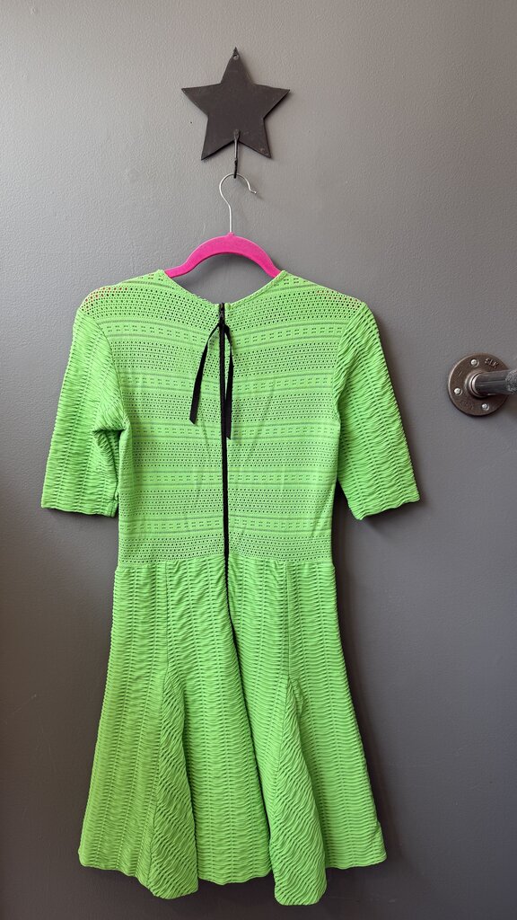 Stretch Lasercut Fit Flare Dress