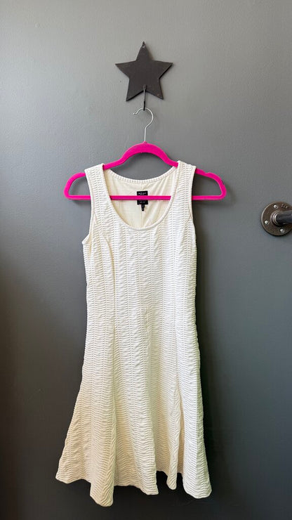 Stretch Lasercut Fit Flare Dress