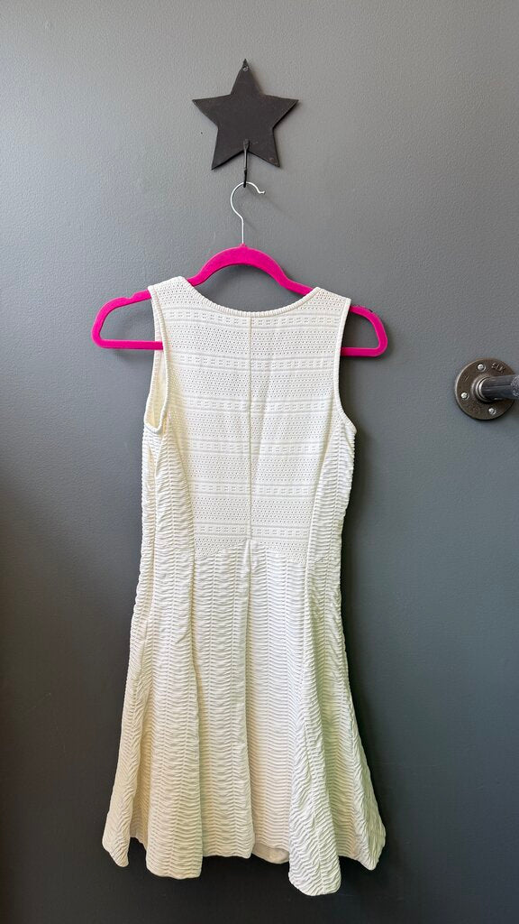 Stretch Lasercut Fit Flare Dress