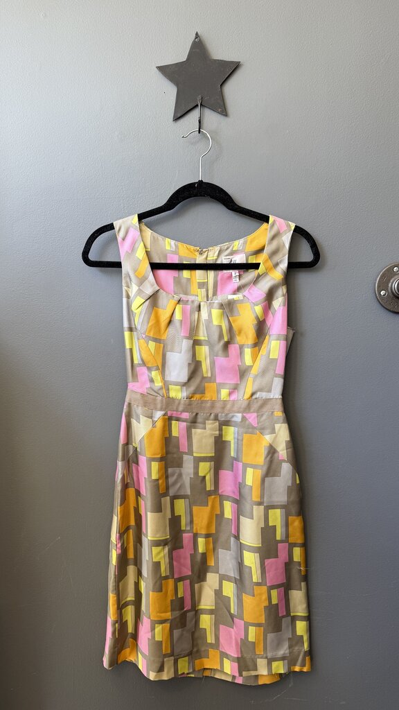 Geometric Silk Dress