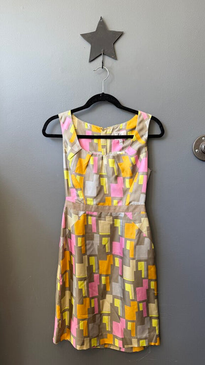 Geometric Silk Dress