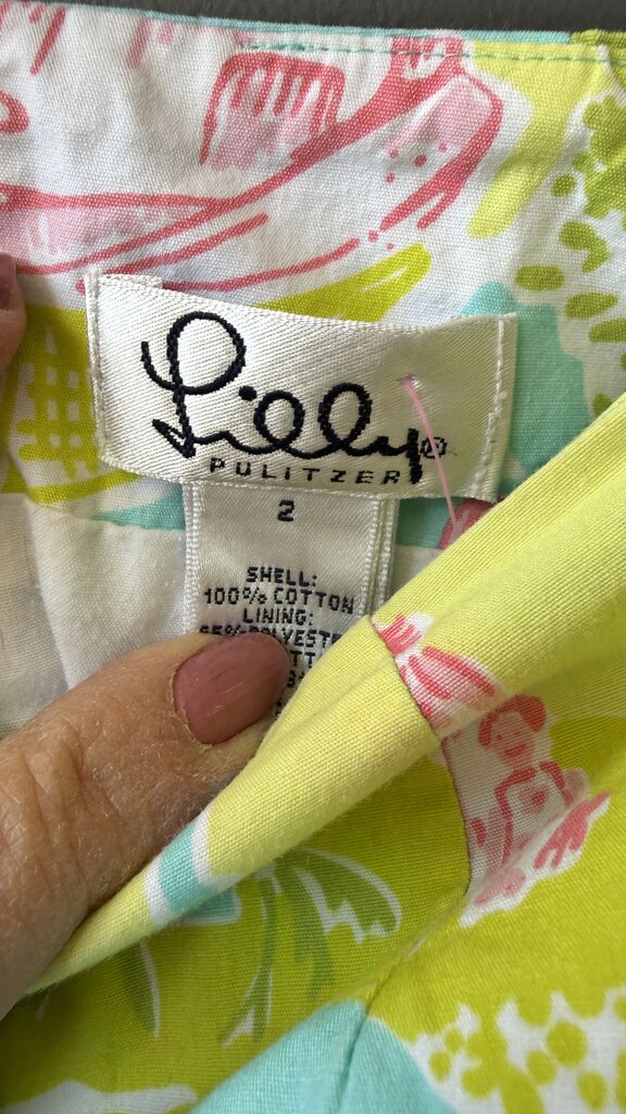 Helicopter Print Cotton Skirt