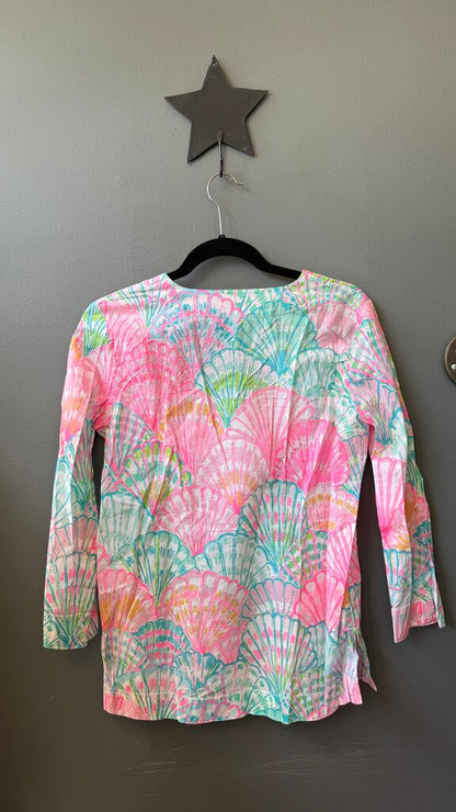 Scallop Shell Print Tunic Top