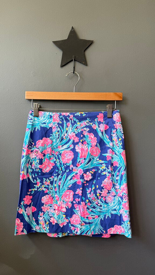 Whimsical Rose Print Skirt
