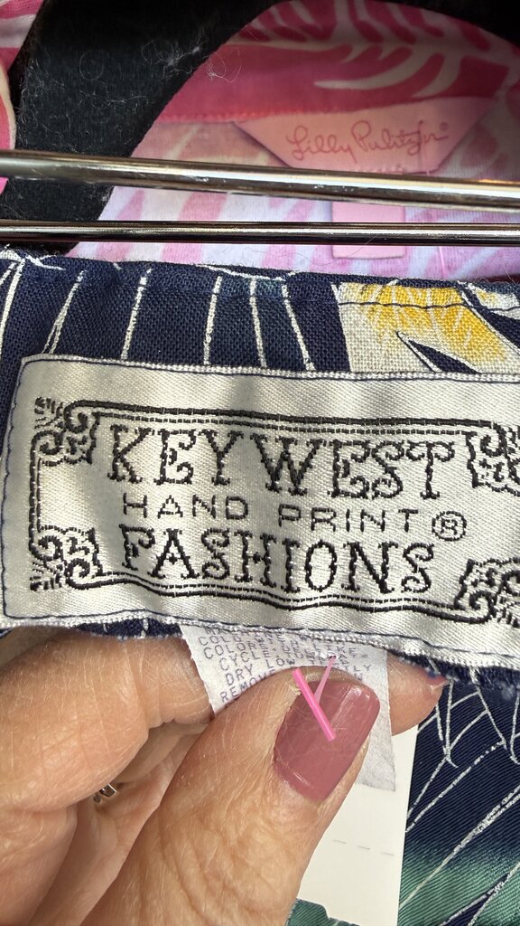 Bird Print Faux Wrap Skirt