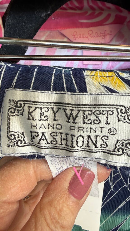 Bird Print Faux Wrap Skirt