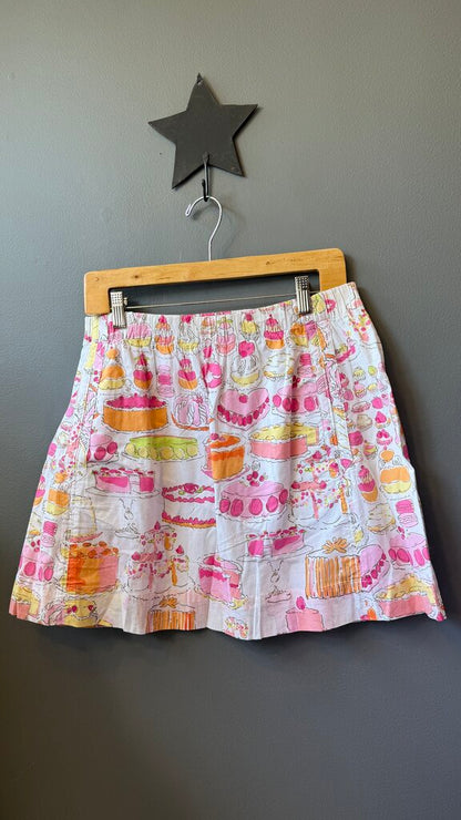 Cake Print Pull On Skirt