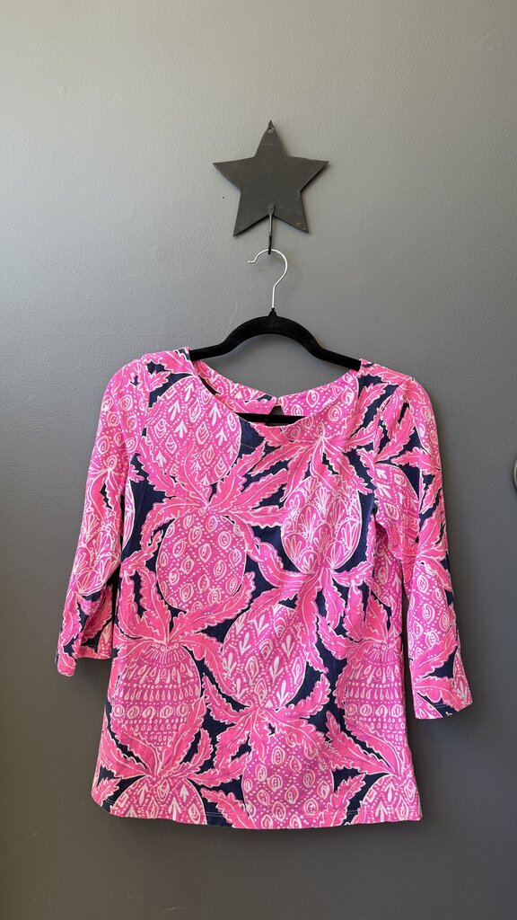 Pineapple Print Boatneck TShirt