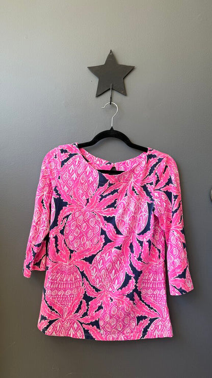 Pineapple Print Boatneck TShirt