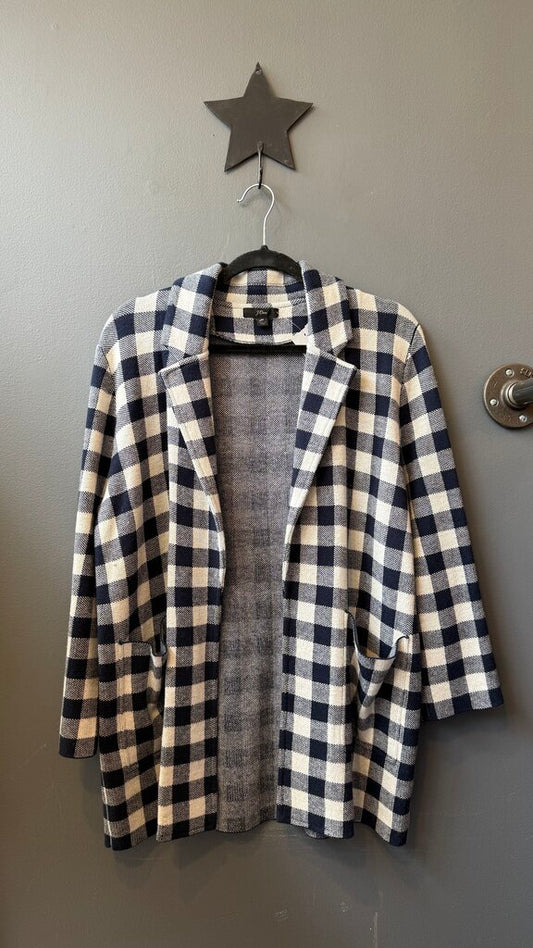 Gingham Sweater Blazer