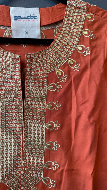 Embroidered Maxi Caftan Dress