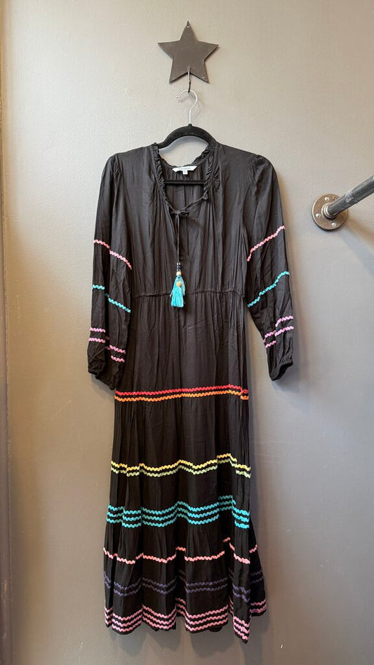 Ric Rac Tiered Midi Dress