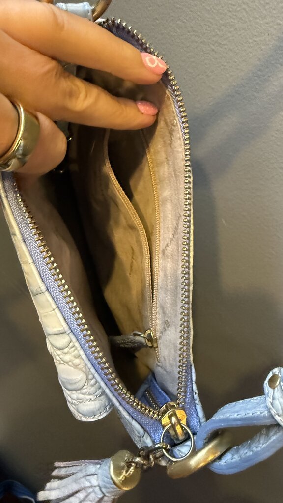 Croc Embossed Square Crossbody Bag