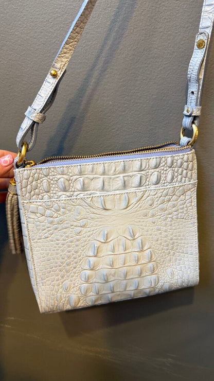 Croc Embossed Square Crossbody Bag