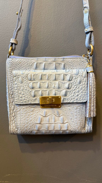 Croc Embossed Square Crossbody Bag