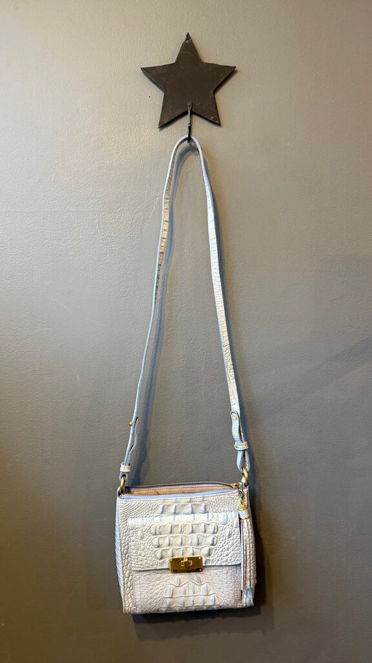 Croc Embossed Square Crossbody Bag