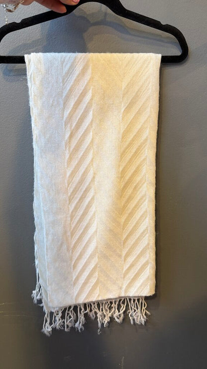 Chevron Woven Tassel Scarf