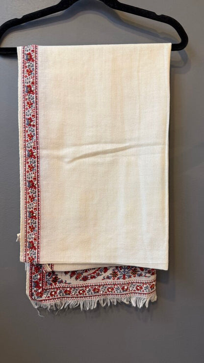 Wool Beaded Print Scarf
