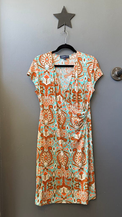 Stretch Faux Wrap Sheath Dress