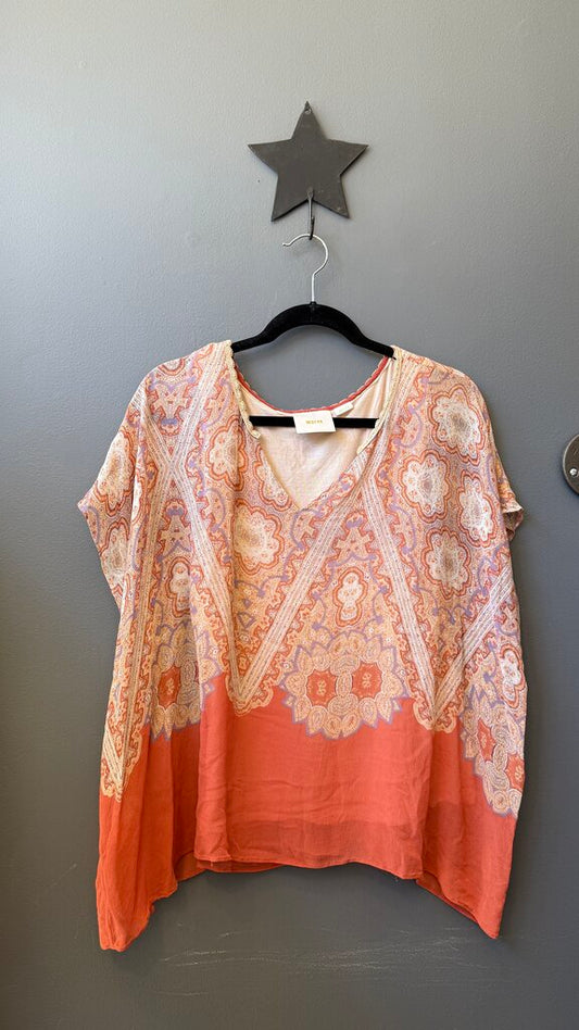 Silk Paisley Flow Blouse