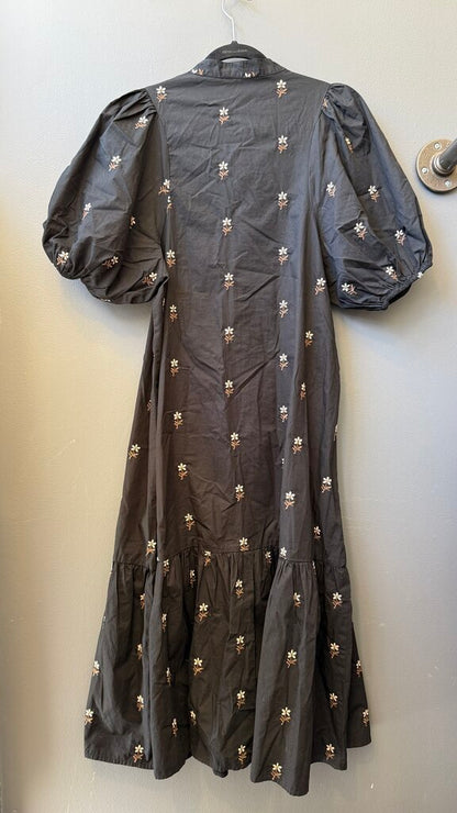 Embroidered Floral Midi Shirtdress
