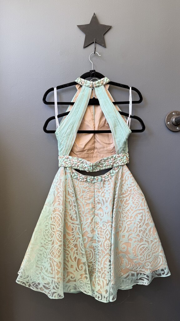 Two Piece Full Skirt + Halter Top
