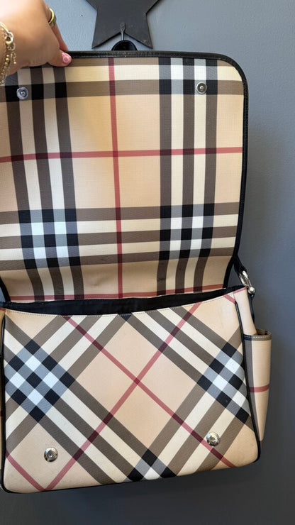 Classic Plaid Coated Messenger Bag