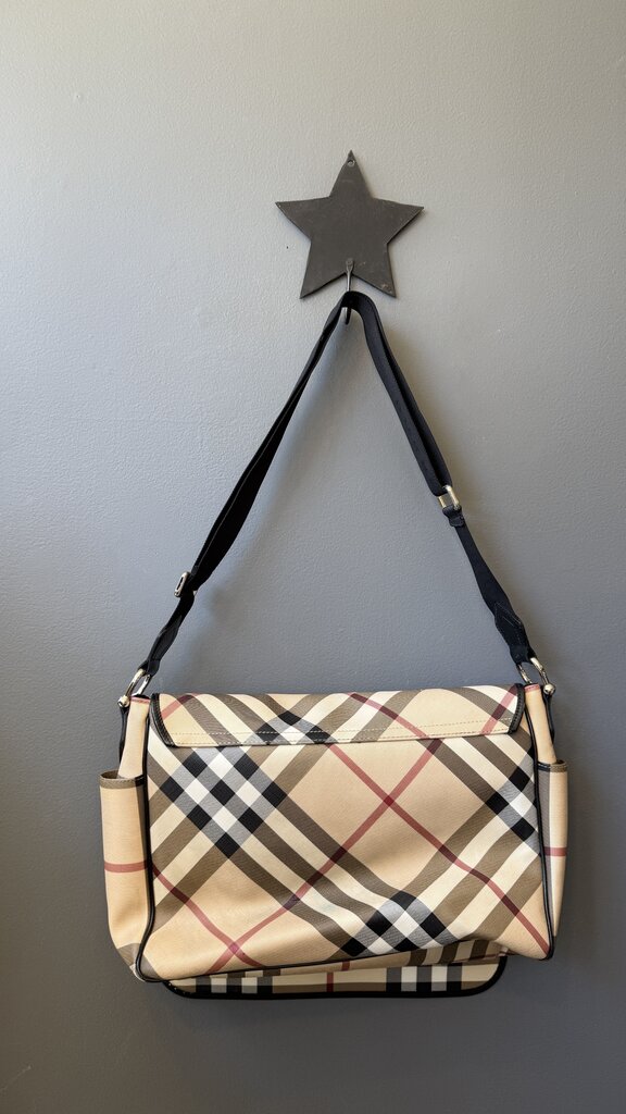 Classic Plaid Coated Messenger Bag
