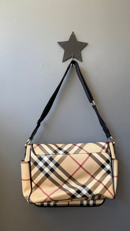 Classic Plaid Coated Messenger Bag