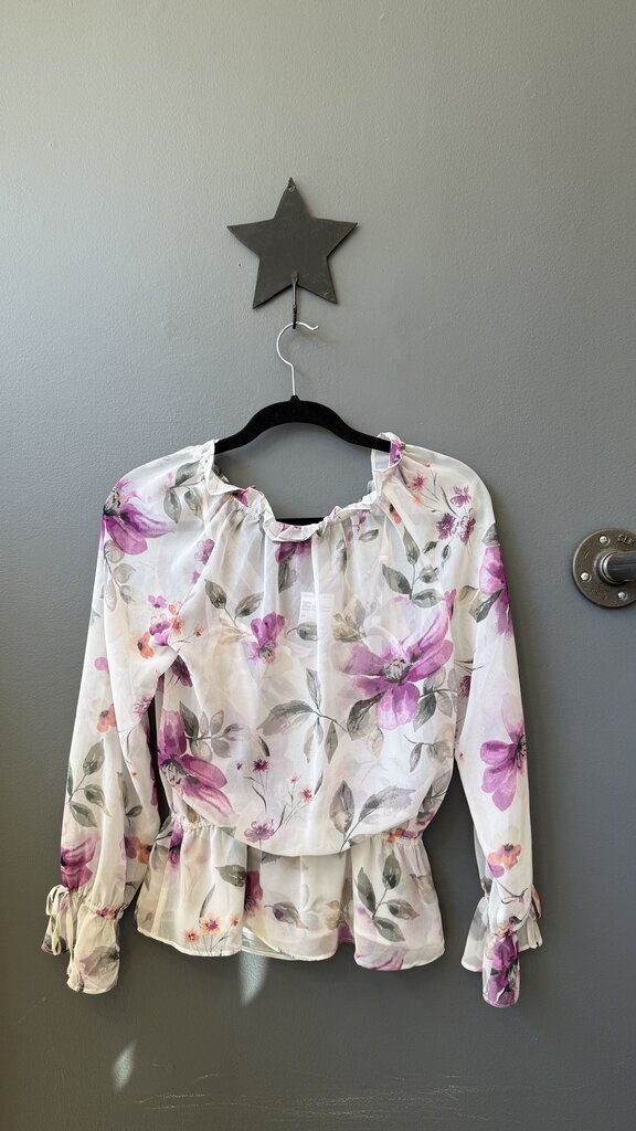 Sheer Floral Blouse