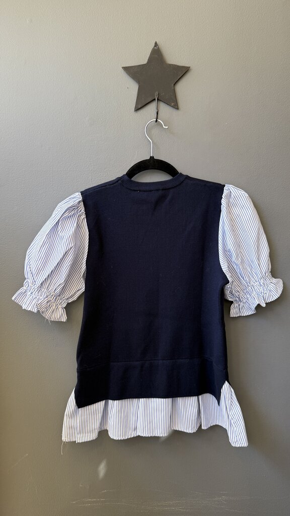 Shirt Ruffle Hem Sweater Top