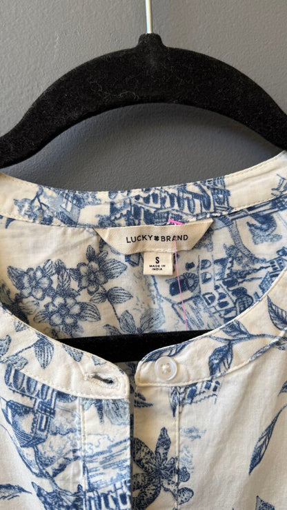 Italian Toile Button Front Blouse