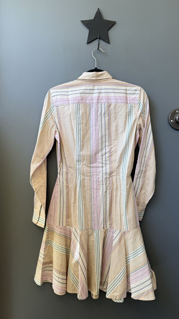 Stripe Tie Front Shirtdress