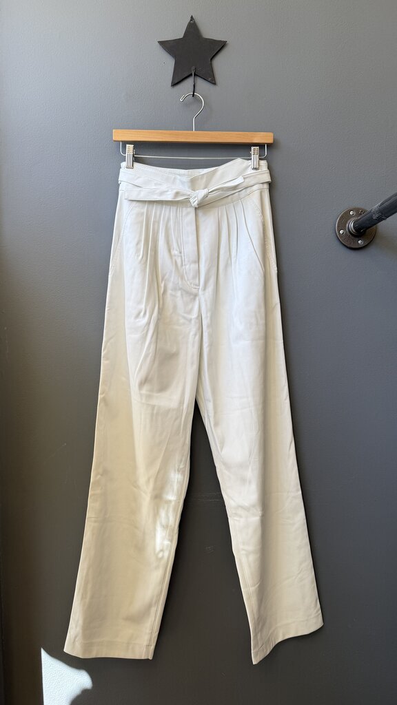 Wide Leg Faux Leather Pants
