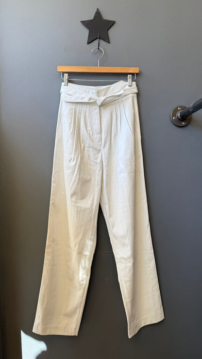 Wide Leg Faux Leather Pants