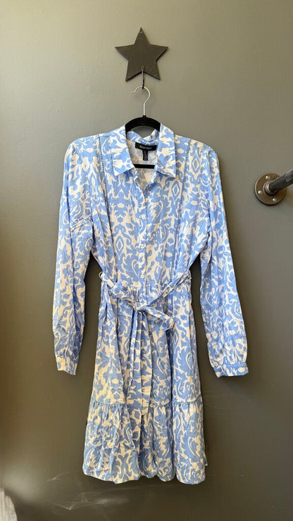 Ruffle Hem Aline Shirtdress