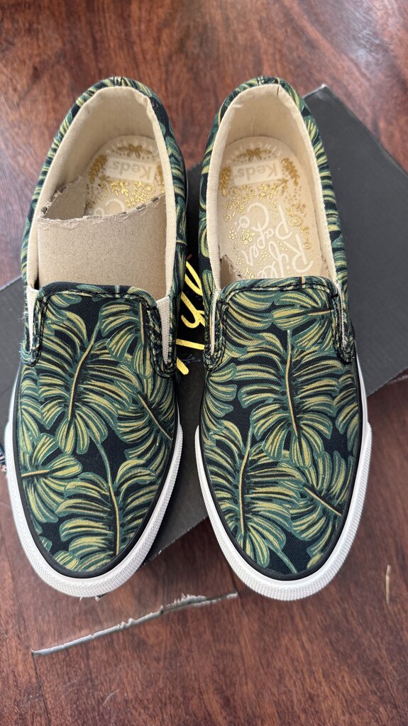Palm Print Slip On Sneakers