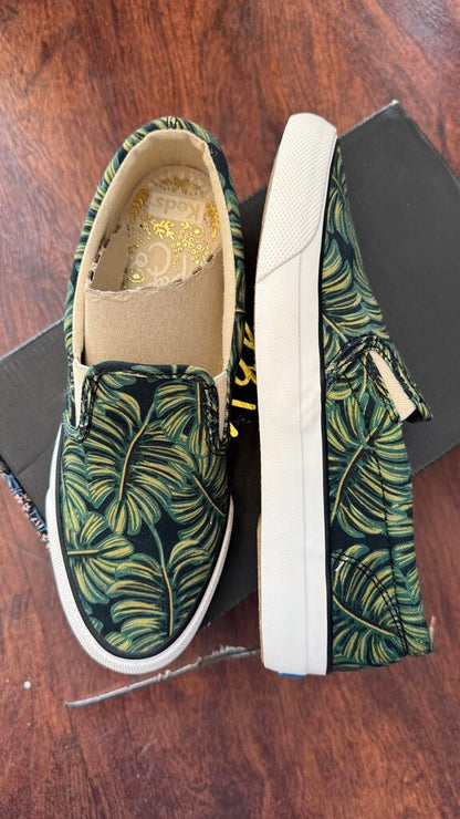 Palm Print Slip On Sneakers