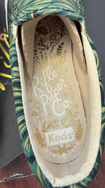Palm Print Slip On Sneakers