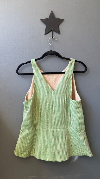 Woven Check Peplum Top